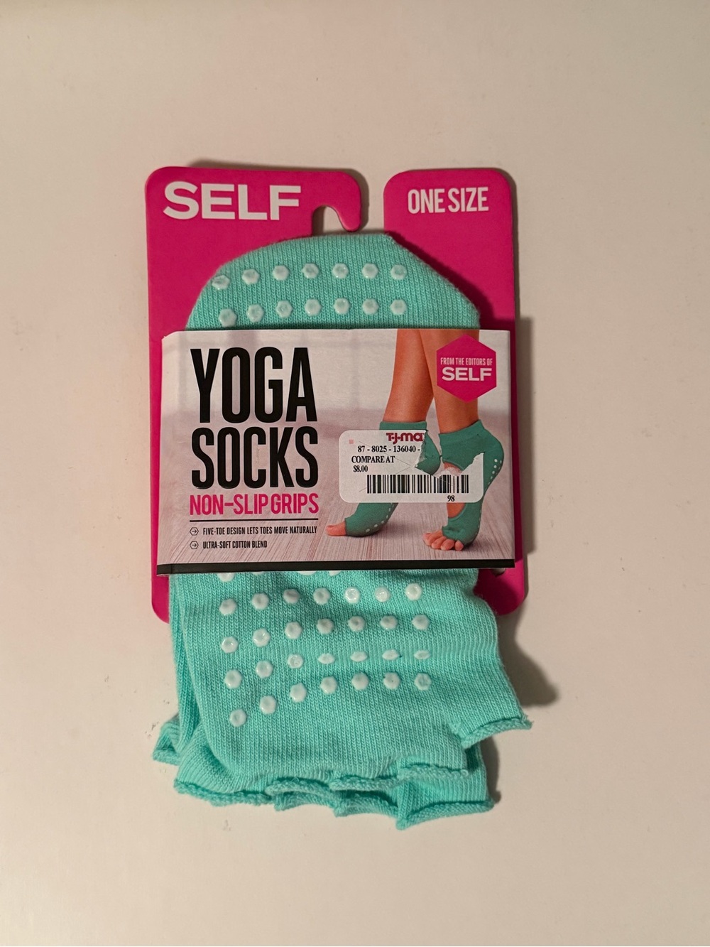 SELF Mint Green Non-Slip Yoga Socks - One Size